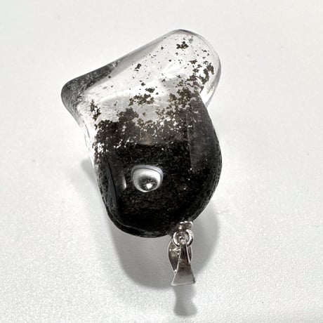 【ガネッシュヒマール産】クローライトイン天然ヒマラヤ水晶ハート型ペンダントトップ/GaneshHimal Chlorite in Himalayan Quartz Heart Pendant Top
