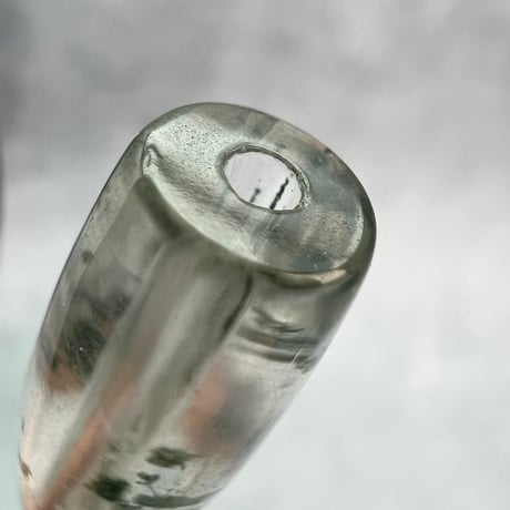 【ガネッシュヒマール産】クローライトイン天然ヒマラヤ水晶 樽型ビーズ⑬/Ganesh Himal Chlorite in Himalayan Quartz barrel beads