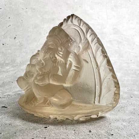 【ガウリシャンカール産】天然ヒマラヤレモンスモーキークォーツ "ガネーシャ"仏像/Gaurishankar Himalayan Lemon Smoky "Ganesha"Statue