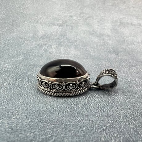 【ガウリシャンカール産】天然ヒマラヤスモーキークォーツ シルバー925ペンダントトップ/GauriShankar Smoky Quartz Silver925 Pendant Top