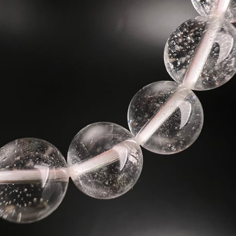 【アンナプルナ産】"手磨き加工"天然ヒマラヤ水晶ブレスレット①10mm内径17cm/Annapurna Himalayan Quartz  Bracelet