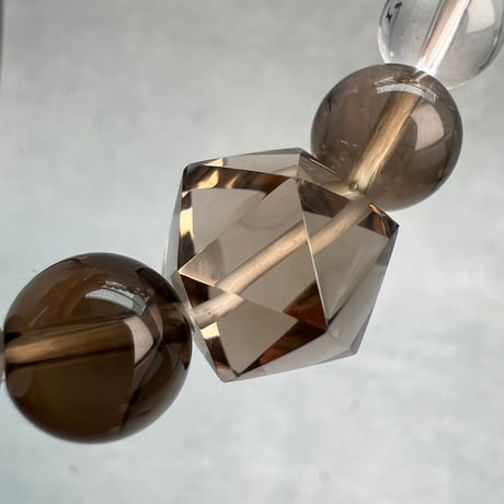【デザインブレスレット】ガネッシュヒマール×ガウリシャンカール天然ヒマラヤ水晶/Ganesh Himal×GauriShankar Himalayan Quartz Design Bracelet