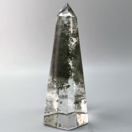 【ガネッシュヒマール産】クローライトイン天然ヒマラヤ水晶ポリッシュポイント/Ganesh Himal Chlorite in Himalayan Quartz Polish Poin