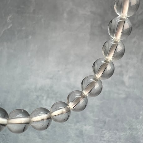 【ガネッシュヒマール産】天然ヒマラヤ水晶ブレスレット6mm内径18cm/Ganesh Himal Himalayan Quartz Bracelet