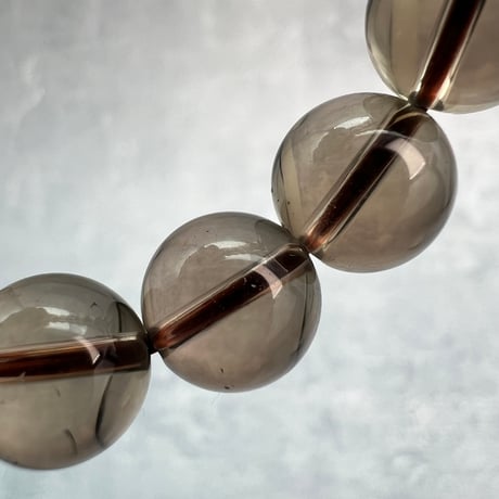 ハイクオリティ【ガウリシャンカール産】天然ヒマラヤスモーキークォーツブレスレット(10mm内径15cm)/Gaurishankar Himalayan Smoky Quartz Bracelet
