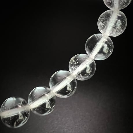 【アンナプルナ産】"手磨き加工"天然ヒマラヤ水晶ブレスレット②8mm内径16cm/Annapurna Himalayan Quartz  Bracelet