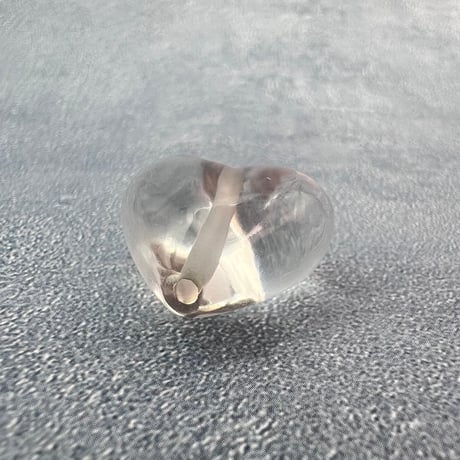【ガウリシャンカール産】天然ヒマラヤスモーキークォーツ"手磨き加工"ハート型ビーズ②/Gaurishankar Himalayan Smoky Quartz Heart Beads