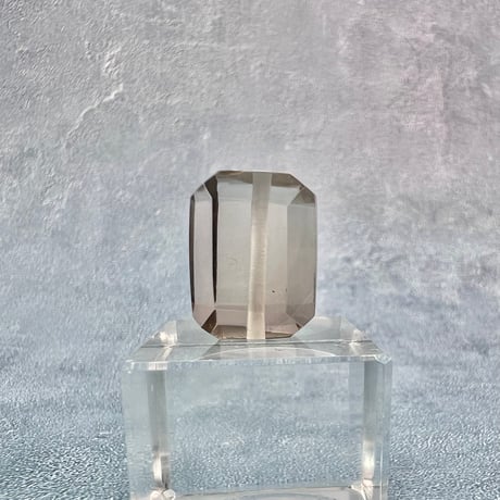 【ガウリシャンカール産】天然ヒマラヤスモーキークォーツ"手磨き加工"スクエアビーズ②/Gaurishankar Himalayan Smoky Quartz Square Beads