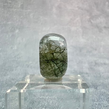 【ガネッシュヒマール産】アクチノライトイン天然ヒマラヤ水晶 タイヤ型ビーズ④iGanesh Himal Actinolite in Himalayan Quartz Tire beads
