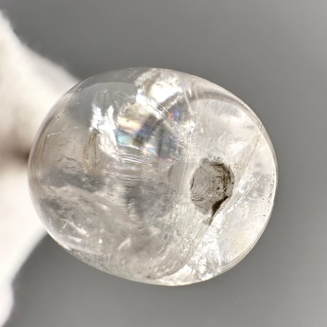 カイラス産"手磨き"天然ヒマラヤ水晶バレルビーズ/Kailash Himalayan Quartz Barrel beads