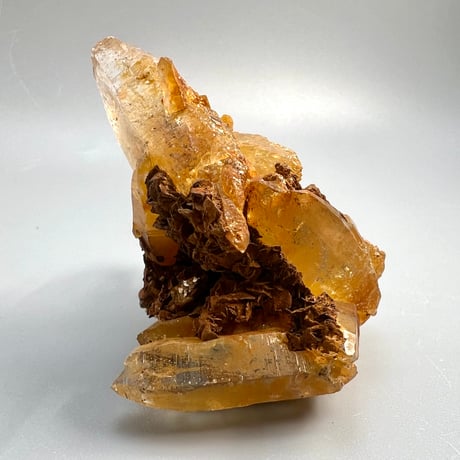 【ガネッシュヒマール産】リモナイトイン天然ヒマラヤ水晶クラスター/Ganesh Himal Limonite in Himalayan Quartz Cluster