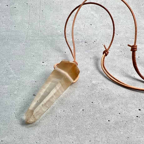 【ガネッシュヒマール産】リモナイトイン天然ヒマラヤ水晶ペンダント/Ganesh Himal Limonite in Natural Pendant