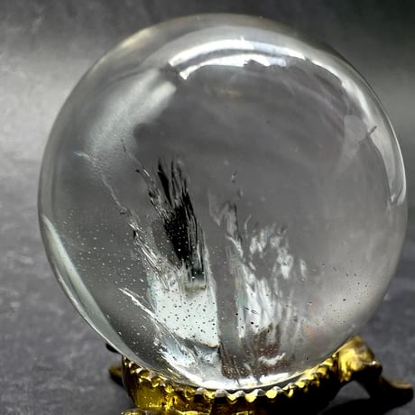 【ガネッシュヒマール産】ナチュラルレインボーイン天然ヒマラヤ水晶丸玉/Ganesh Himal Natural Rainbow In Himalayan Quartz Sphere