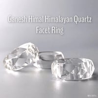 【ガネッシュヒマール産】天然ヒマラヤ水晶プレーンリング8.5号〜18.5号/Ganesh Himal Himalayan Quartz Plain Ring