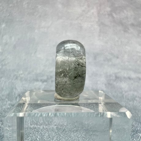 【ガネッシュヒマール産】アクチノライトイン天然ヒマラヤ水晶 タイヤ型ビーズ⑥/Ganesh Himal Actinolite in Himalayan Quartz Tire beads