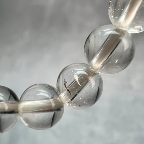 【ガネッシュヒマール産】天然ヒマラヤ水晶ブレスレット6mm内径18cm/Ganesh Himal Himalayan Quartz Bracelet