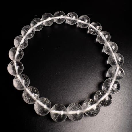 【アンナプルナ産】"手磨き加工"天然ヒマラヤ水晶ブレスレット︎①10mm内径18cm/ Annapurna Himalayan Quartz Bracelet