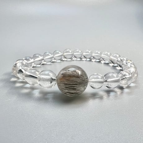 【ガネッシュヒマール産】"手磨き加工"ヒマラヤ水晶 デザインブレスレット/GaneshHimal Design Bracelet