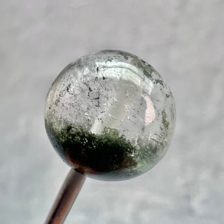 【ガネッシュヒマール産】アクチノライトイン天然ヒマラヤ水晶ビーズ⑨/Ganesh Himal Actinolite in Himalayan Quartz beads