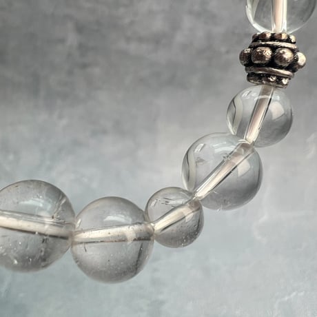 【ガネッシュヒマール産】天然ヒマラヤ水晶デザインブレスレット/Ganesh Himal Himalayan Quartz Design Bracelet