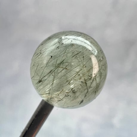 【ガネッシュヒマール産】アクチノライトイン天然ヒマラヤ水晶ビーズ⑮/Ganesh Himal Actinolite in Himalayan Quartz beads