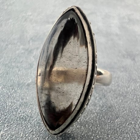 【ガウリシャンカール産】天然ヒマラヤスモーキークォーツ シルバー925デザインリング/GauriShankar Smoky Quartz Silver925 Design Ring
