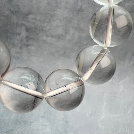 【カイラス産】"手磨き"天然ヒマラヤ水晶ブレスレット16mm内径15cm弱/Kailash Himalayan Quartz Bracelet