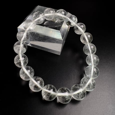 【アンナプルナ産】"手磨き加工"天然ヒマラヤ水晶ブレスレット②10mm内径16cm/Annapurna Himalayan Quartz  Bracelet
