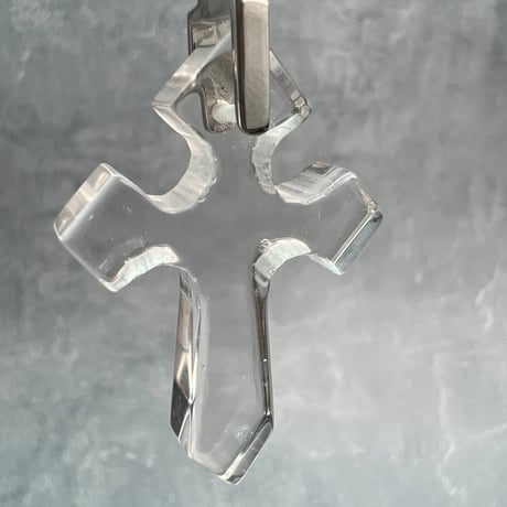 【ガネッシュヒマール産】天然ヒマラヤ水晶クロスペンダントトップ①/Ganesh Himal Himalayan Quartz Cross Pendant Top