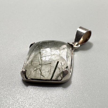【ガネッシュヒマール産】アクチノライトイン天然ヒマラヤ水晶シルバー925ペンダントトップ② / Ganesh Himal Actinolite in Himalayan Quartz