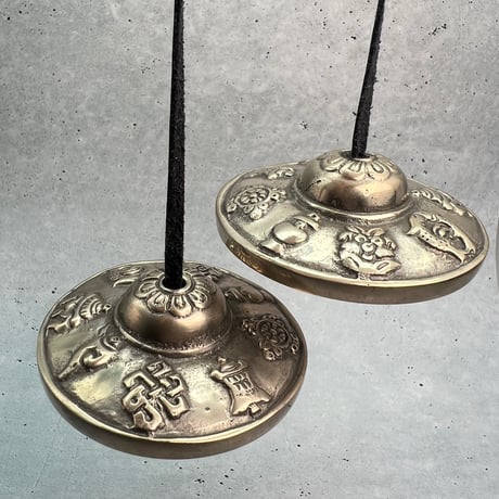 【ティンシャ】アスタマンガル②(約6.7cm)/Tingsha "Ashtamangala"/Tingsha "Ashtamangala"