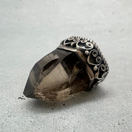 【ガウリシャンカール産】天然ヒマラヤスモーキークォーツ シルバー925ペンダントトップ/GauriShankar Himalayan Smoky Quartz S/V925Pendant Top