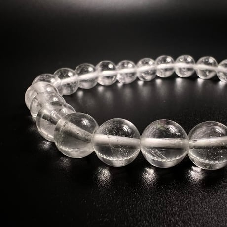 【アンナプルナ産】"手磨き加工"天然ヒマラヤ水晶ブレスレット8mm内径17cm/Annapurna Himalayan Quartz  Bracelet