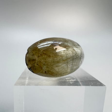 【ガネッシュヒマール産】アクチノライト イン天然ヒマラヤ水晶 樽型ビーズ/Ganesh Himal Actinolite in Himalayan Quartz barrel beads