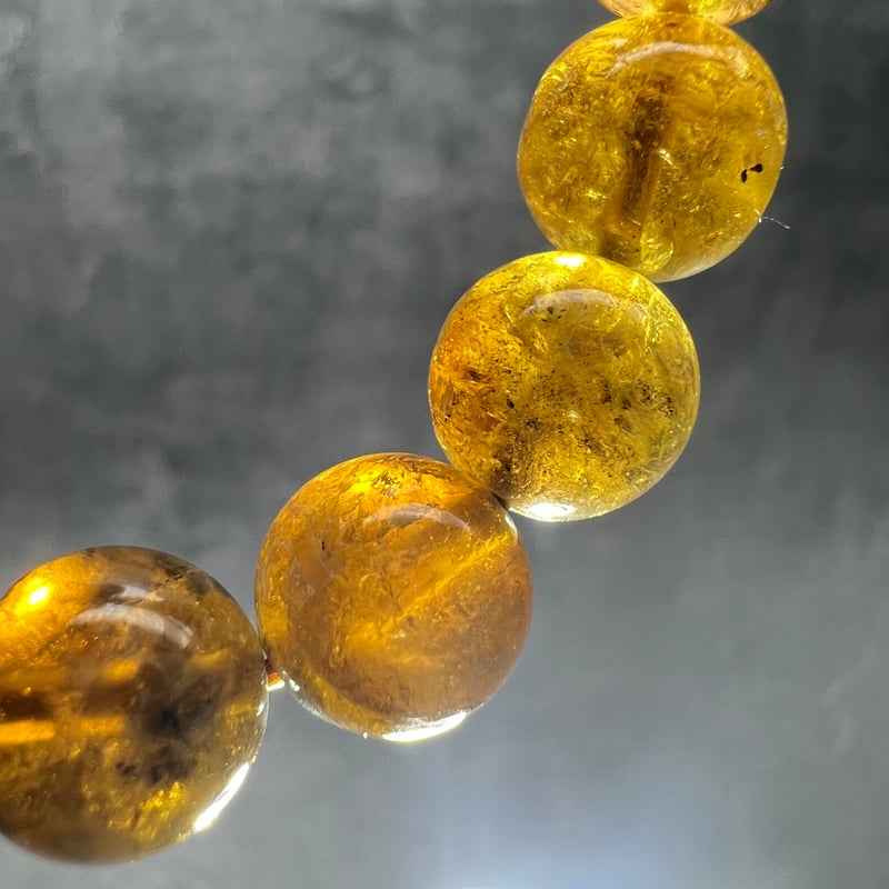 ネパール産🇳🇵ハニートルマリンブレスレット9mm内径16/Nepal Honey