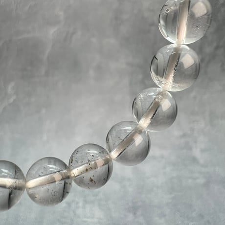 【ガネッシュヒマール産】天然ヒマラヤ水晶ブレスレット8mm内径18cm/Ganesh Himal Himalayan Quartz Bracelet