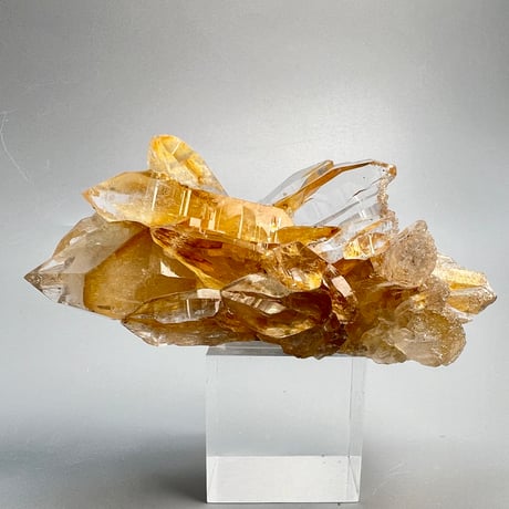 【ガネッシュヒマール産】リモナイトインヒマラヤ水晶クラスター/Ganesh Himal Limonite in Himalayan Quartz Cluster