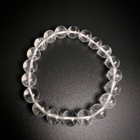 【アンナプルナ産】"手磨き加工"天然ヒマラヤ水晶ブレスレット④10mm内径17cm/Annapurna Himalayan Quartz  Bracelet