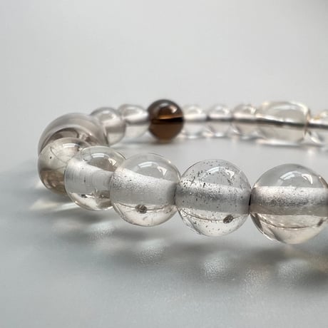 【デザインブレスレット】ガウリシャンカール産天然ヒマラヤスモーキークォーツ/Gaurishankar Smoky Quartz Design Bracelet