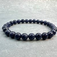 【天然サファイア】ブレスレット(6.8mm内径16cm)①/Sapphire Bracelet
