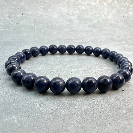 【天然サファイア】ブレスレット(6.8mm内径16cm)①/Sapphire Bracelet