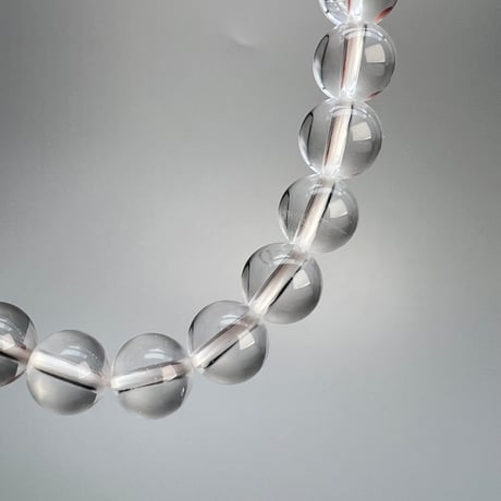 【ハイクオリティー】ガネッシュヒマール産天然ヒマラヤ水晶ブレスレット8mm内径15cm/High Quality Ganesh Himal Himalayan Quartz Bracelet