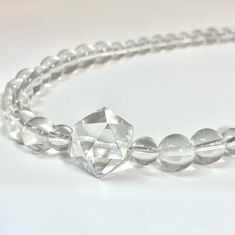 【ガネッシュヒマール産】天然ヒマラヤ水晶デザインネックレス/Ganesh Himal Himalayan Quartz Design Necklace