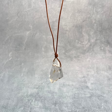 【ガネッシュヒマール産】天然ヒマラヤ水晶ペンダント(ポリッシュ面有)❶/GaneshHimal Natural Himalayan Quartz Pendant