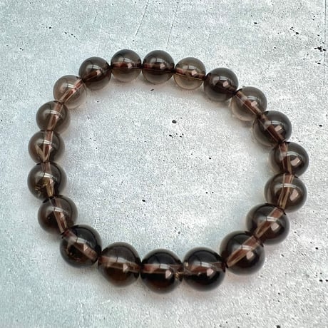 【ガウリシャンカール産】天然ヒマラヤスモーキークォーツブレスレット9mm内径16/Gaurishankar Himalayan Smoky Quartz Bracelet