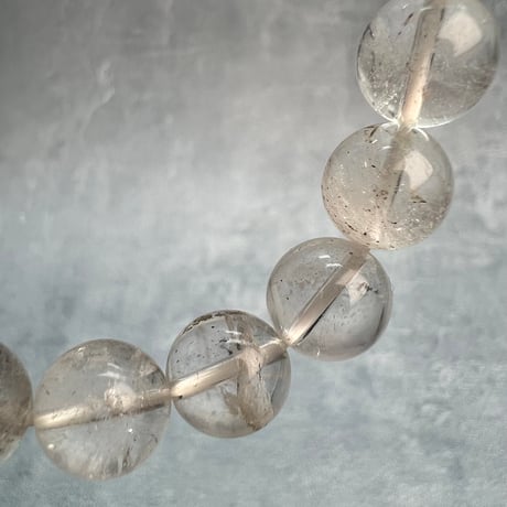 【ガネッシュヒマール産】天然ヒマラヤ水晶ブレスレット10mm内径16cm-B/Ganesh Himal Himalayan Quartz Bracelet