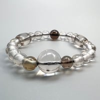 【デザインブレスレット】ガウリシャンカール産天然ヒマラヤスモーキークォーツ/Gaurishankar Smoky Quartz Design Bracelet
