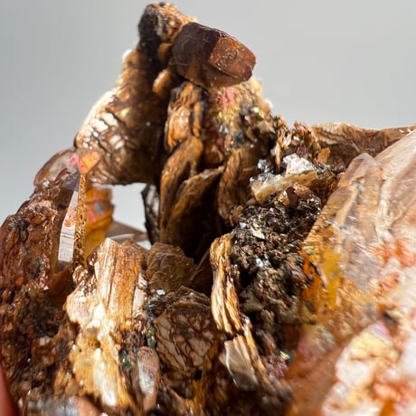 【ガネッシュヒマール産】"リモナイト&雲母"付き天然ヒマラヤ水晶クラスター/Ganesh Himal "Limonite&Maica"inHimalayan Quartz  Cluster