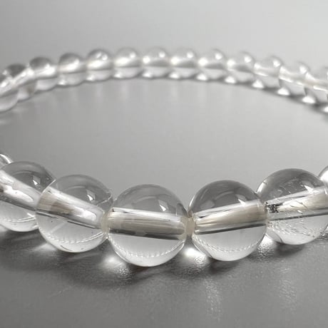 【ハイクオリティー】ガネッシュヒマール産天然ヒマラヤ水晶ブレスレット6mm内径17cm/High Quality Ganesh Himal Himalayan Quartz Bracelet