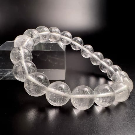 【アンナプルナ産】"手磨き加工"天然ヒマラヤ水晶ブレスレット④10mm内径16cm/Annapurna Himalayan Quartz  Bracelet